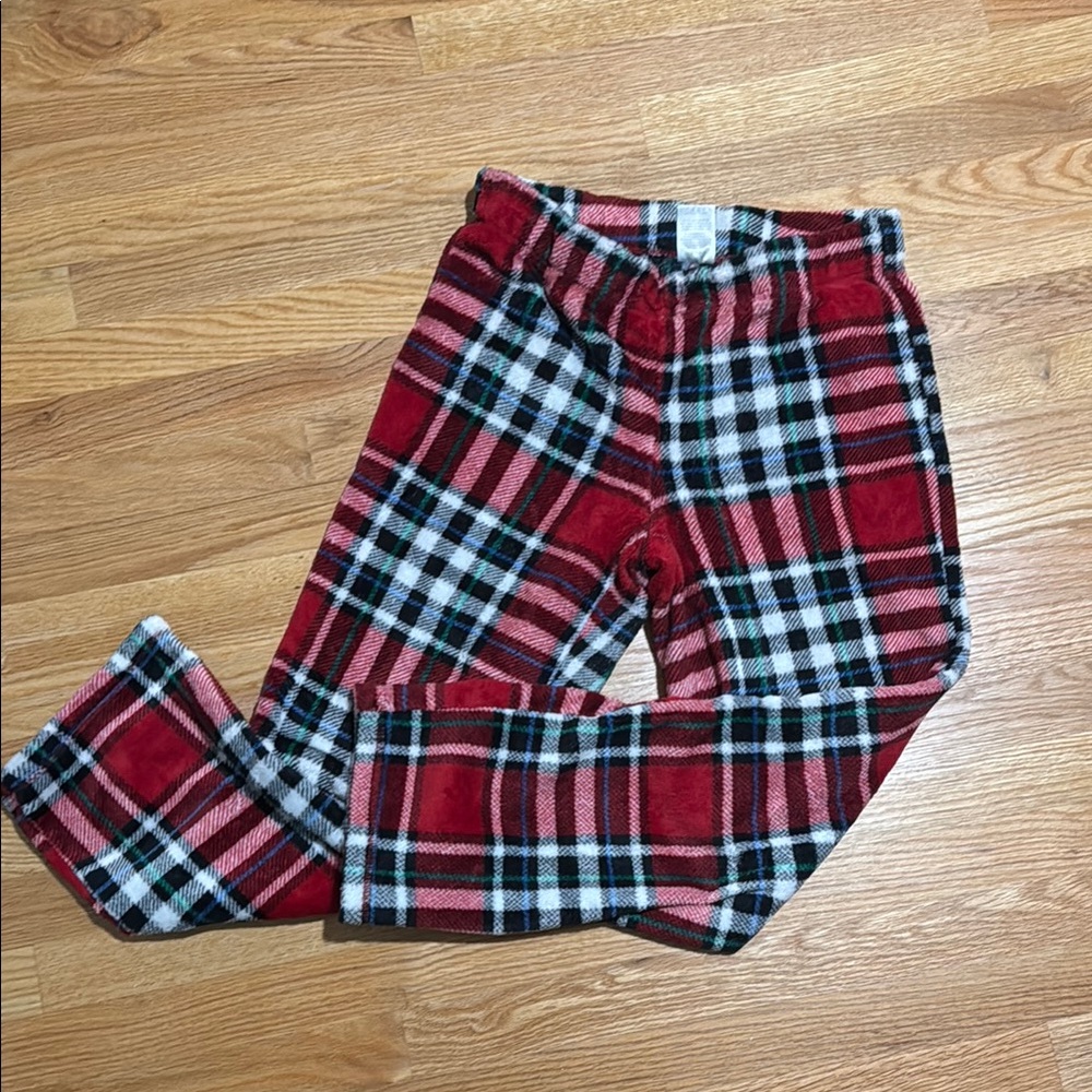 Red Plaid Fuzzy Pajama Pants